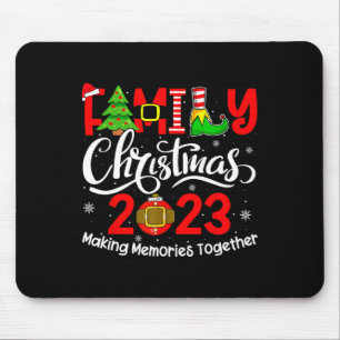 Family Christmas 2023 Matching Outfits Team Santa Mouse Mat