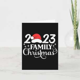 Family Christmas 2023 Matching Squad Crew Santa Fu Card
