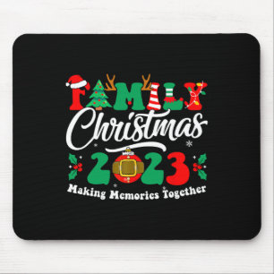 Family Christmas 2023 Matching Squad Fun Xmas Sant Mouse Mat