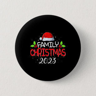 Family Christmas 2023 Matching Squad Santa Elf Fun 6 Cm Round Badge