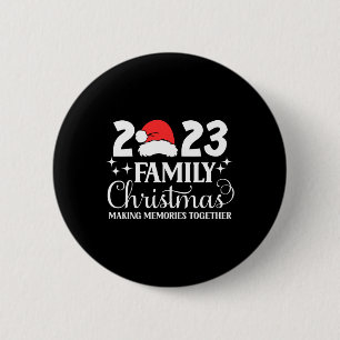 Family Christmas 2023 Matching Squad Santa Elf Fun 6 Cm Round Badge