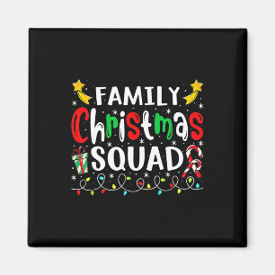 Family Christmas 2023 Santa Hat Crew Fun Women Men Magnet