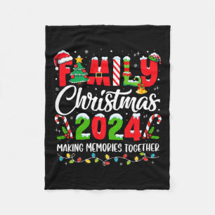 Family Christmas 2024 Christmas Squad Xmas Matchin Fleece Blanket
