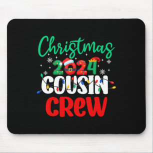Family Christmas 2024 Cousin Crew Matching Squad S Mouse Mat