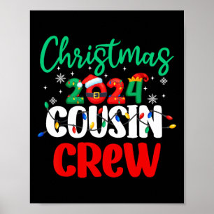 Family Christmas 2024 Cousin Crew Matching Squad S Poster