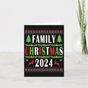 Family Christmas 2024 Funny Matching Xmas Tree Card