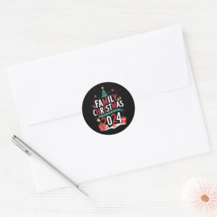 Family Christmas 2024 Making Memories Together Classic Round Sticker