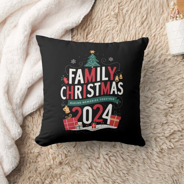Family Christmas 2024 Making Memories Together Cushion (Blanket)