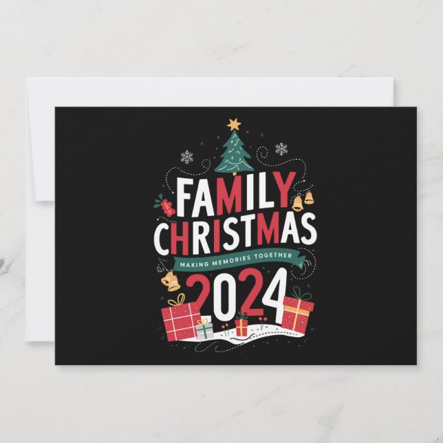 Family Christmas 2024 Making Memories Together Holiday Card (Front)