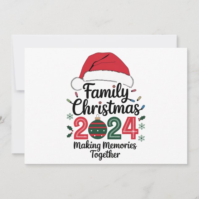 Family Christmas 2024 Making Memories Together Holiday Card (Front)