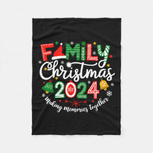 Family Christmas 2024 Making Memories Together Mat Fleece Blanket