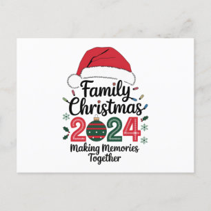 Family Christmas 2024 Making Memories Together Postcard