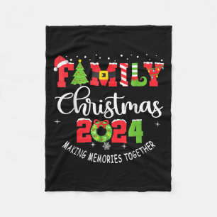 Family Christmas 2024 Matching Outfit Xmas Squad S Fleece Blanket