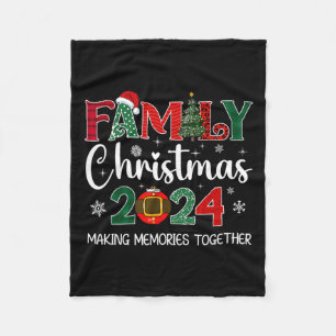 Family Christmas 2024 Matching Outfit Xmas Squad S Fleece Blanket