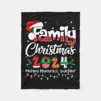 Family Christmas 2024 Matching Outfit Xmas Squad S Fleece Blanket