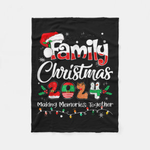 Family Christmas 2024 Matching Outfit Xmas Squad S Fleece Blanket