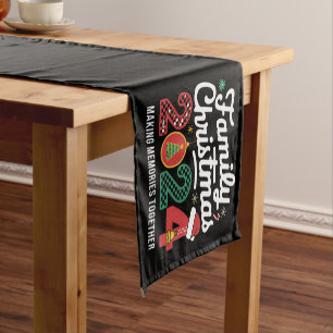 Family Christmas 2024 Matching Outfit Xmas Squad Short Table Runner
