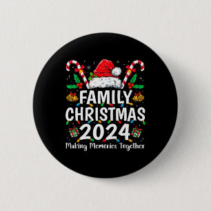 Family Christmas 2024 Matching Squad Santa Elf Fun 6 Cm Round Badge