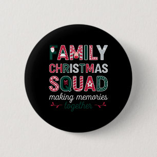 Family Christmas 2024 Matching Squad Santa Elf Fun 6 Cm Round Badge