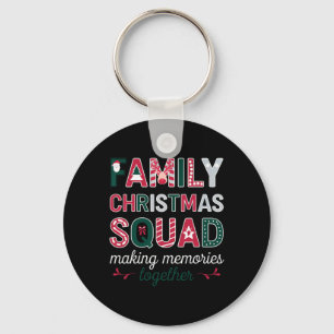 Family Christmas 2024 Matching Squad Santa Elf Fun Key Ring