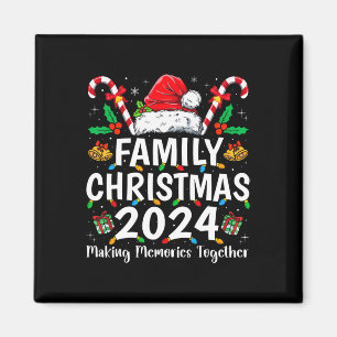 Family Christmas 2024 Matching Squad Santa Elf Fun Magnet