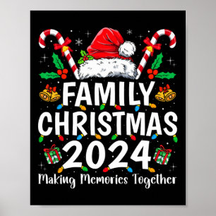 Family Christmas 2024 Matching Squad Santa Elf Fun Poster