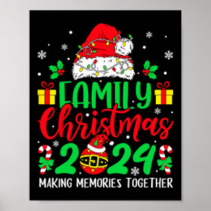 Family Christmas 2024 Matching Squad Santa Elf Fun Poster