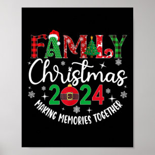 Family Christmas 2024 Matching Squad Santa Elf Fun Poster