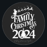 Family Christmas 2024 Memories Together Matching  Classic Round Sticker<br><div class="desc">Family Christmas 2024 Memories Together Matching</div>