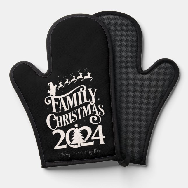 Family Christmas 2024 Memories Together Matching  Oven Mitt (Front/Back)