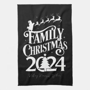 Family Christmas 2024 Memories Together Matching Tea Towel