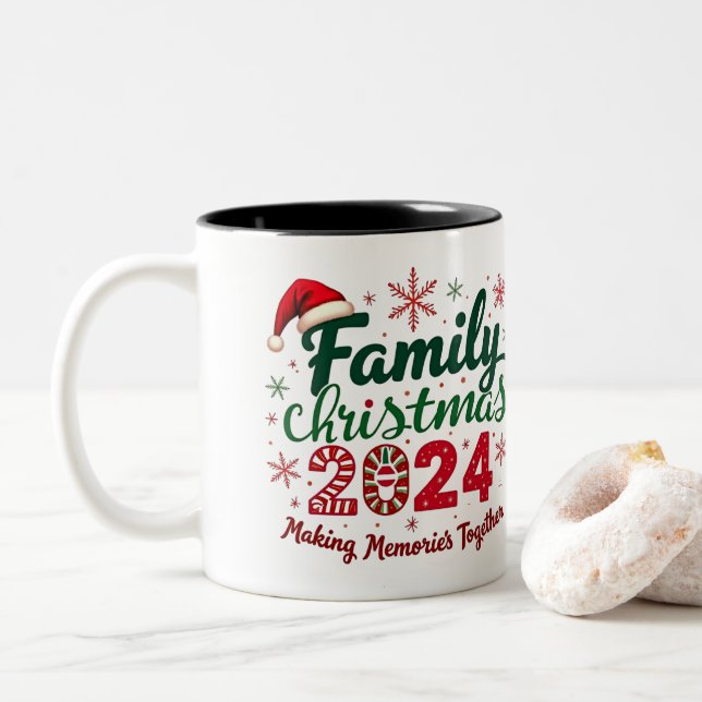 Family Christmas 2024 Mug Making Memories Together (With Donut)