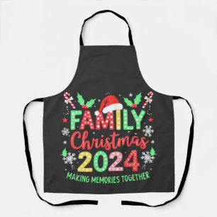 Family Christmas 2024 Xmas Family Matching Outfit  Apron