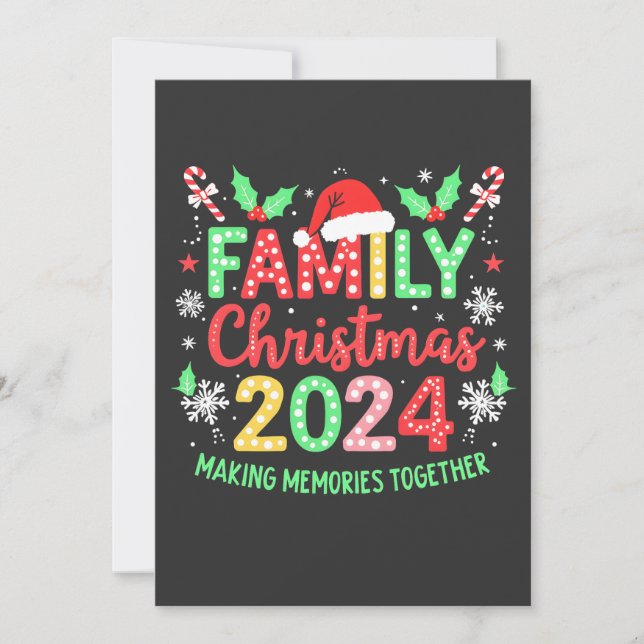 Family Christmas 2024 Xmas Family Matching Outfit  Invitation (Front)