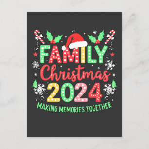 Family Christmas 2024 Xmas Family Matching Outfit Invitation Postcard
