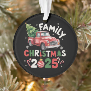 Family Christmas 2025 Crew Group Matching Family  Ornament