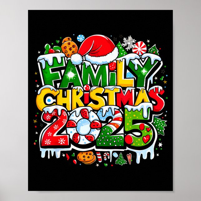Family Christmas 2025 Making Memories Together San Poster (Front)