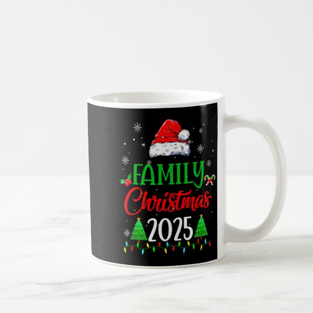 Family Christmas 2025 Matching Family Christmas Sq Coffee Mug (Right)