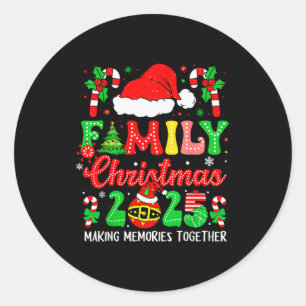 Family Christmas 2025 Matching Family Christmas Xm Classic Round Sticker
