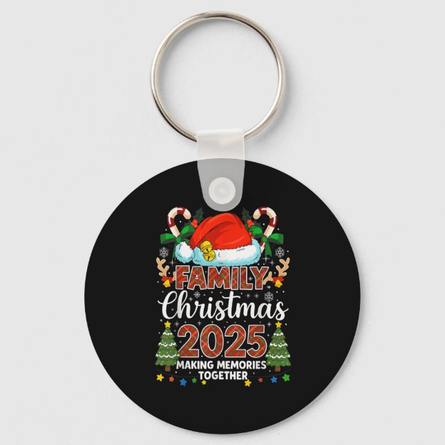 Family Christmas 2025 Matching Family Christmas Xm Key Ring (Front)