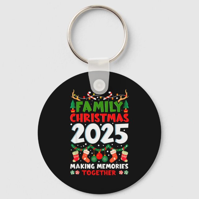 Family Christmas 2025 Matching Family Xmas Squad  Key Ring (Front)