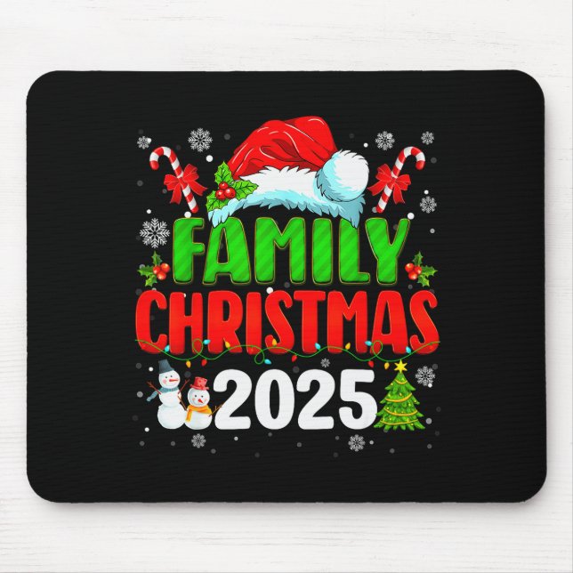 Family Christmas 2025 Matching Outfit Santa Squad  Mouse Mat (Front)