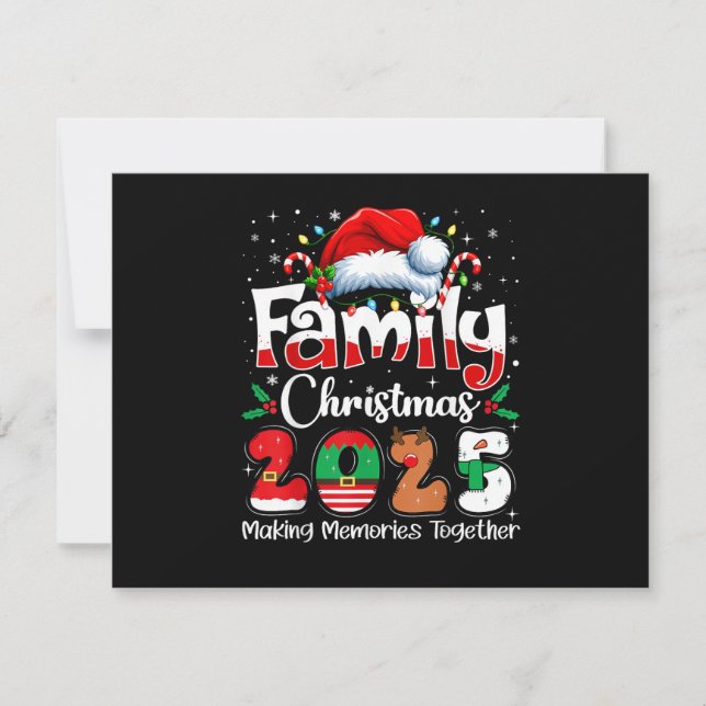 Family Christmas 2025 Matching Outfit Squad Santa  Invitation (Front)