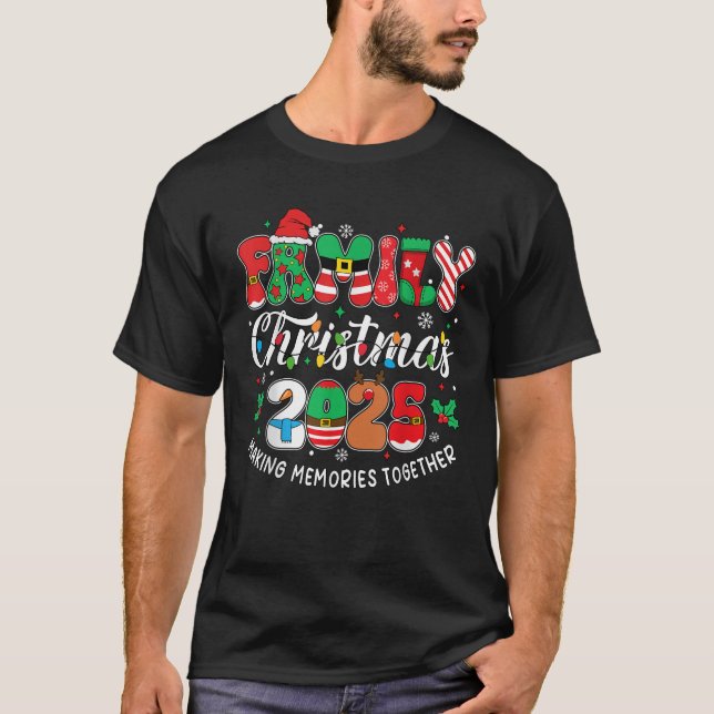 Family Christmas 2025 Matching Outfit Xmas Men Wom T-Shirt (Front)