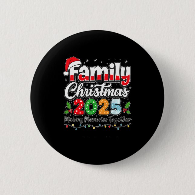 Family Christmas 2025 Matching Outfit Xmas Squad S 6 Cm Round Badge (Front)