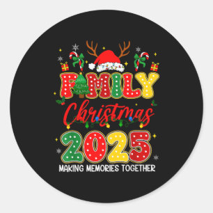Family Christmas 2025 Matching Outfit Xmas Squad S Classic Round Sticker