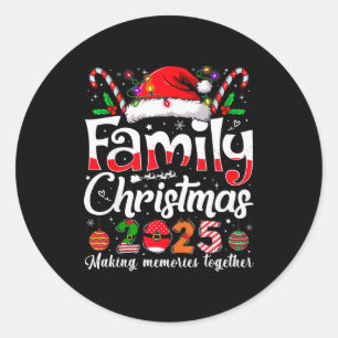 Family Christmas 2025 Matching Outfit Xmas Squad S Classic Round Sticker