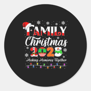 Family Christmas 2025 Matching Outfit Xmas Squad S Classic Round Sticker