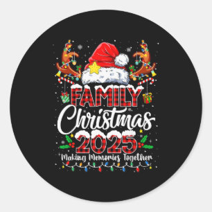 Family Christmas 2025 Matching Outfit Xmas Squad S Classic Round Sticker