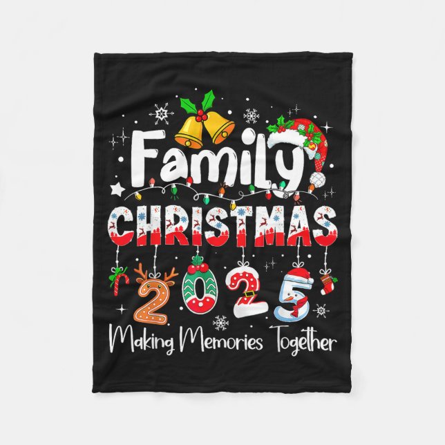 Family Christmas 2025 Matching Outfit Xmas Squad S Fleece Blanket (Front)